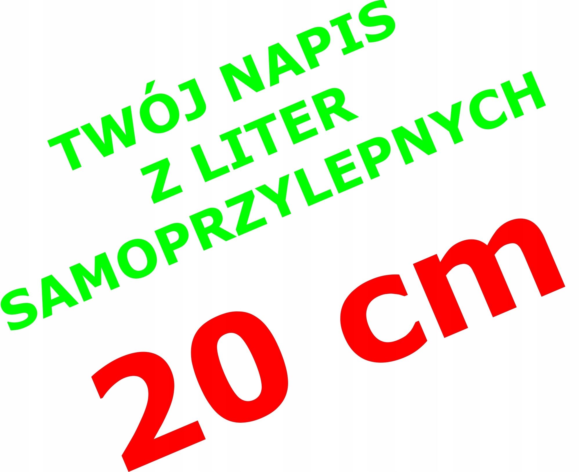 

Litery Cyfry Samoprzylepne Napisy Naklejki 20 CM