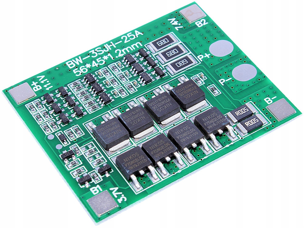 

Moduł Bms 3s 25A Li-ion 18650 10,8V Ładowarka