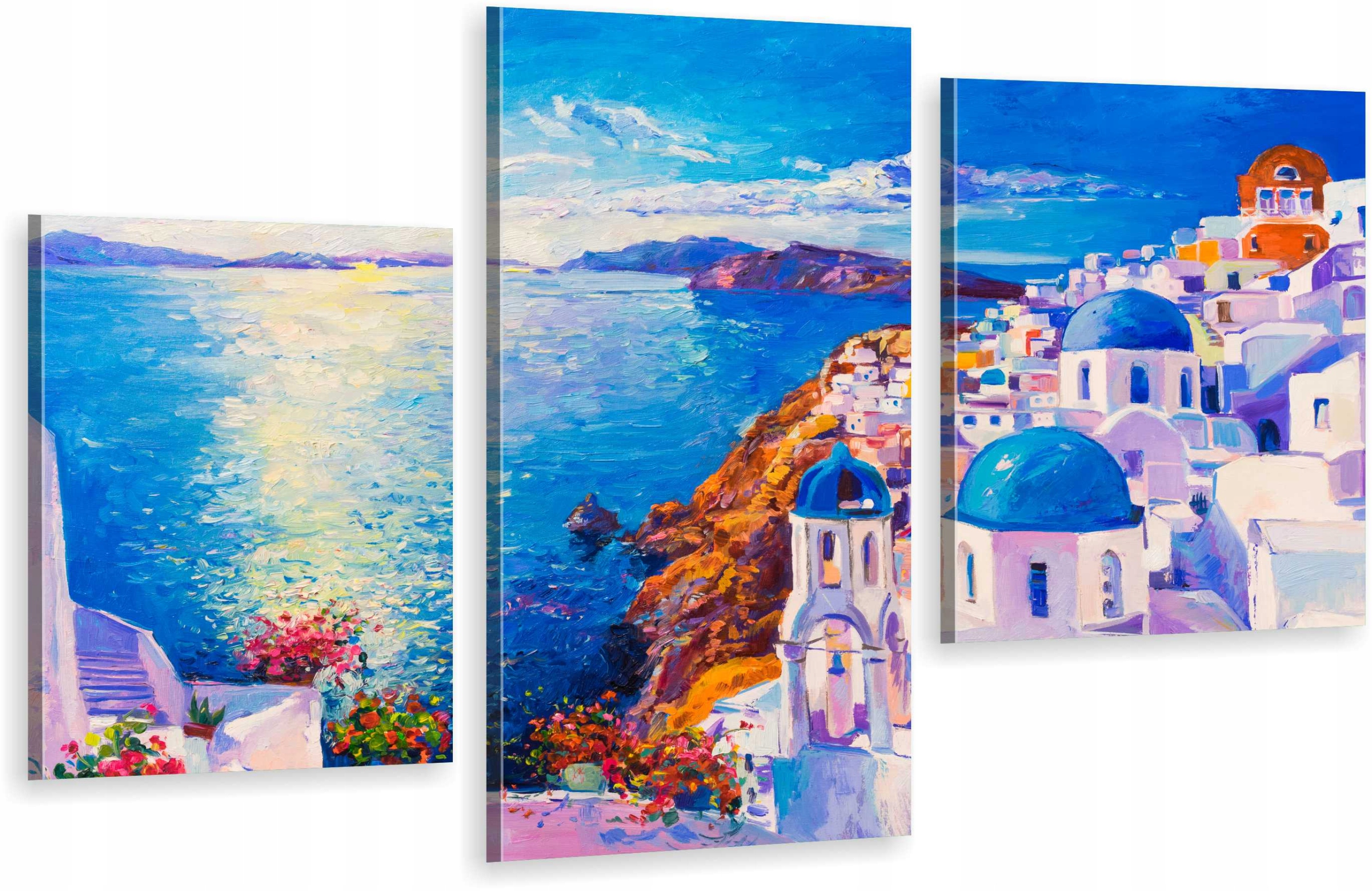 

Tryptyki Obraz Na Ścianę Grecja Santorini Cyklady