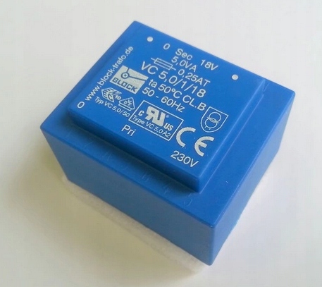 Transformator do płytki drukowanej Block VC 5,0