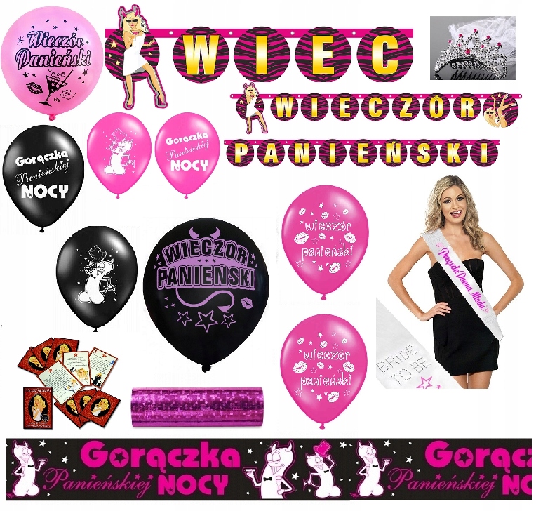 ZESTAW NA WIECZÓR PANIEŃSKI BRIDE TO BE ROSE GOLD