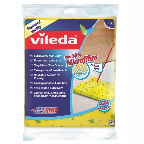 

Ściereczka do podłogi Vileda Odor Stop żółta