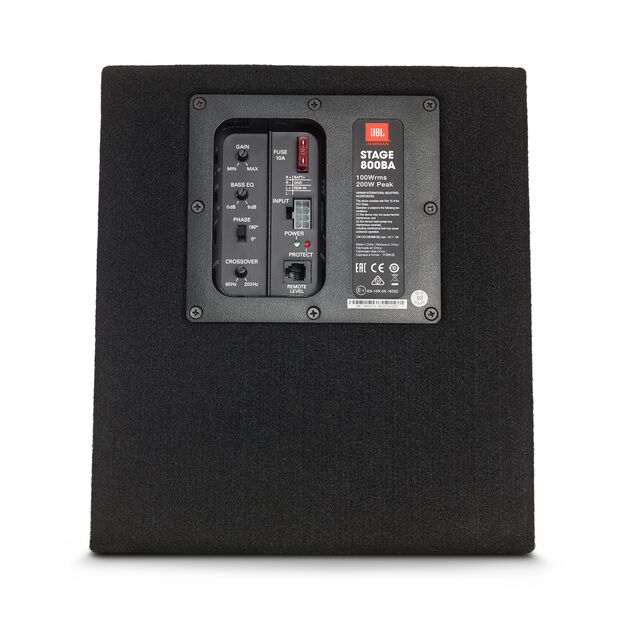 JBL STAGE 800BA 200W AKTYWNY SUBWOOFER DO AUTA Konstrukcja jednodrożne