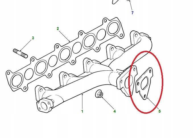 Uszczelka turbosprzężarki Discovery 2 Defender Td5 Producent części Land Rover OE
