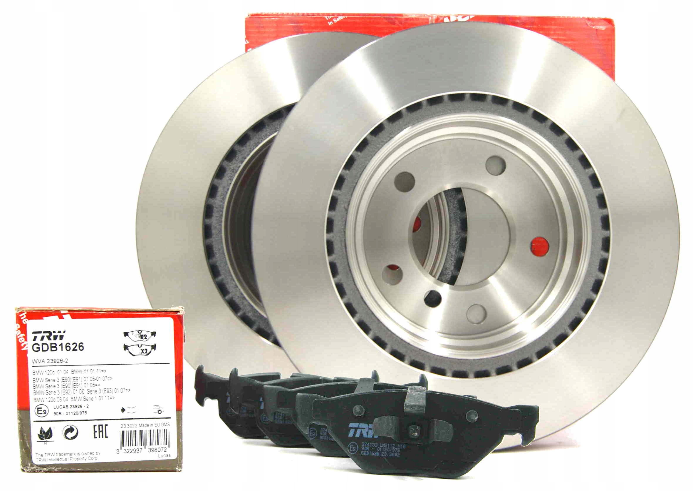 

Trw Tarcze Klocki Tył Do Bmw 3 E90 E91 E92 300MM