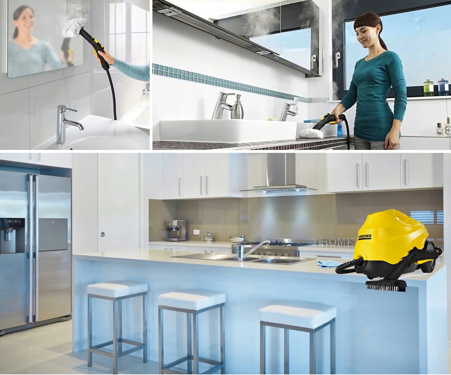 NOWA PAROWNICA KARCHER SC3 MYJKA PAROWA MOP PAROWY 1900W ZESTAW GOLD Pojemność 1 l