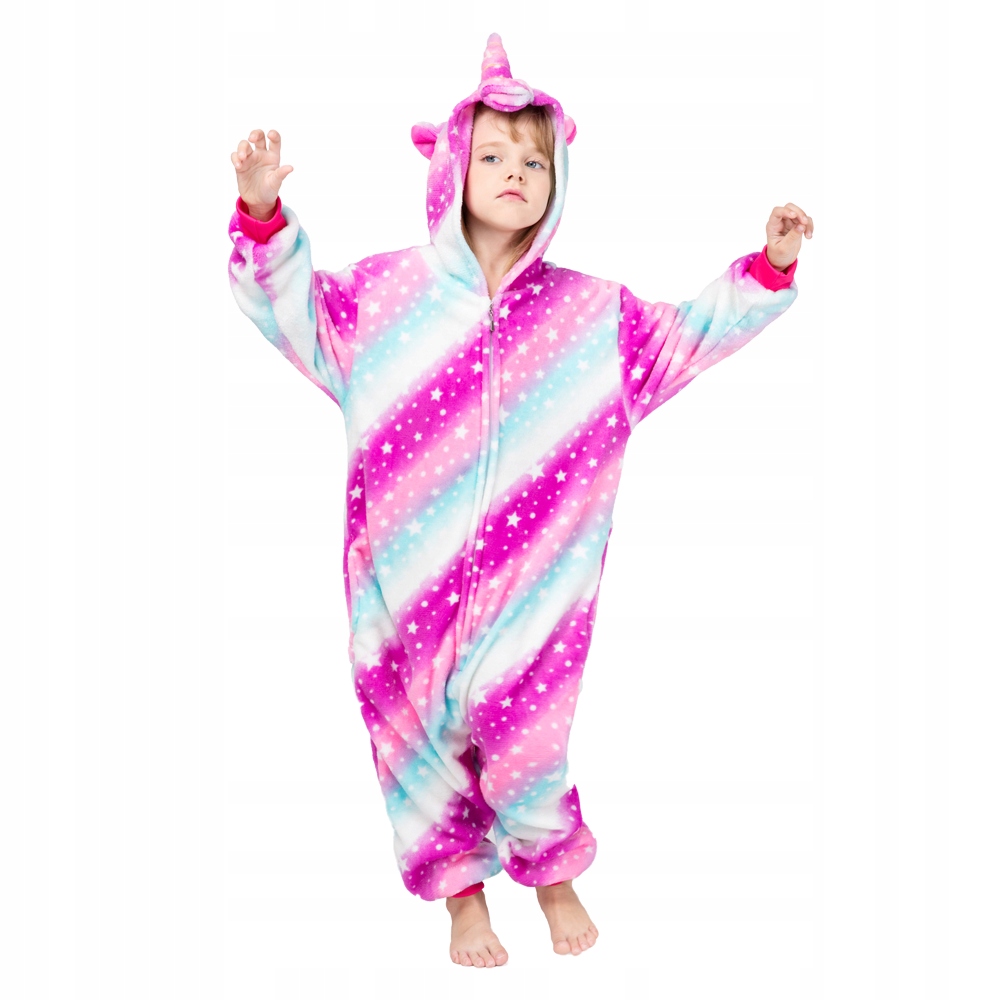 PIŻAMA KIGURUMI JEDNOROŻEC DLA DZIECI ONESIE 140CM Płeć Chłopcy Dziewczynki