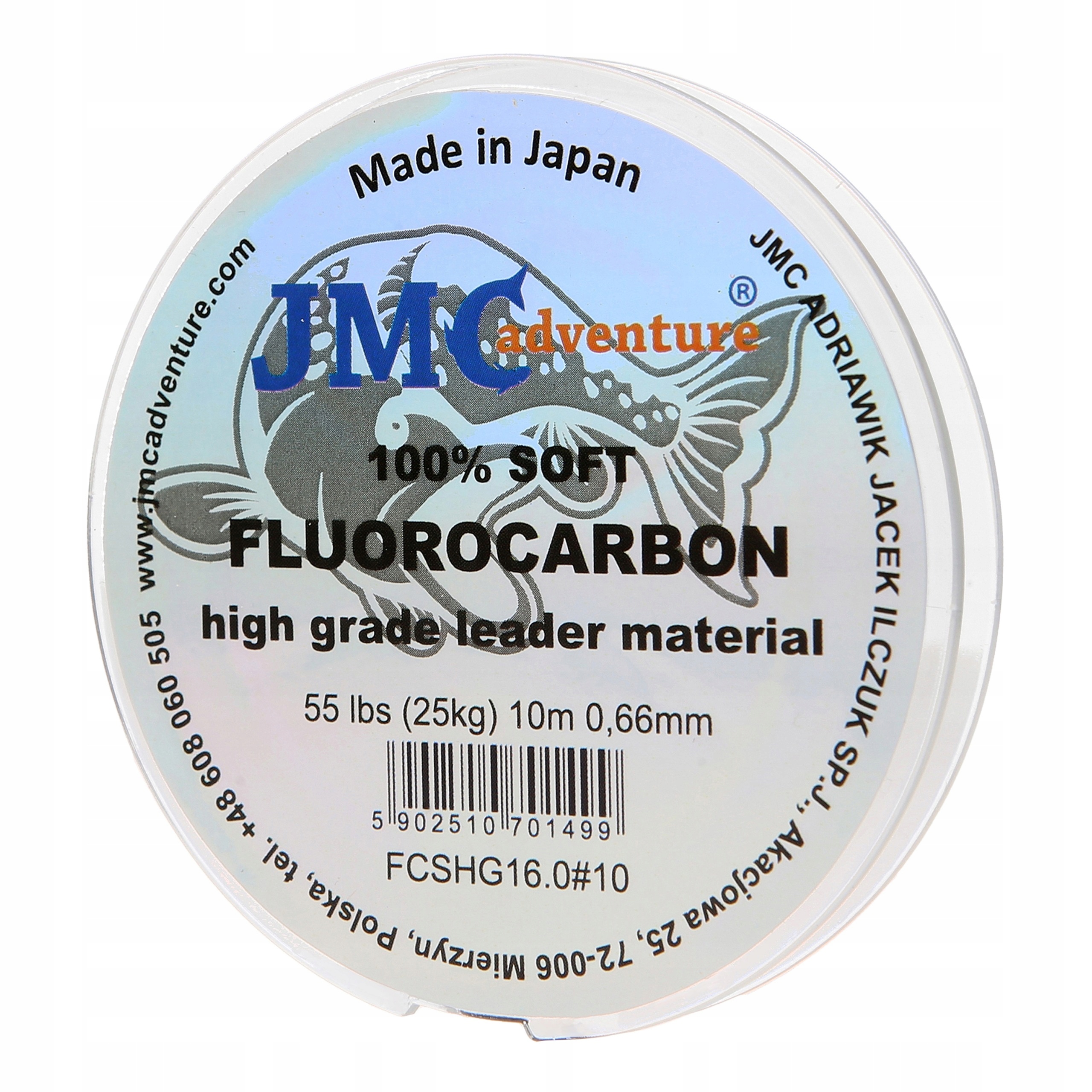

100% fluorocarbon Jmc Adventure 10m, 0.66mm 55 lbs