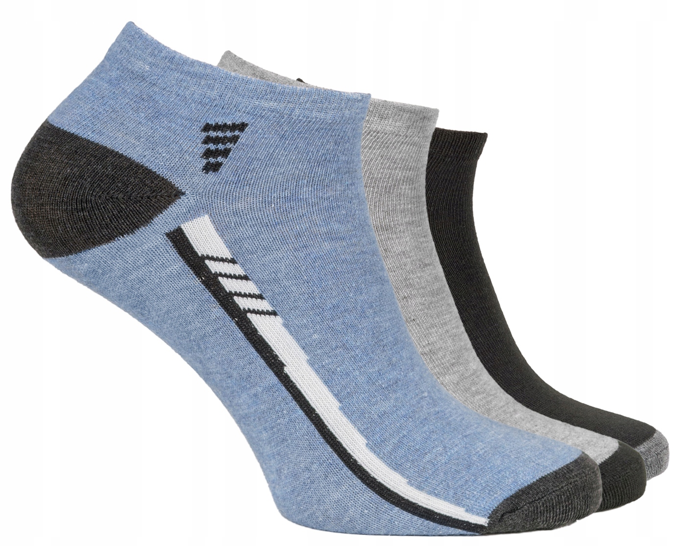 

3 pary Skarpetki Sportowe Stopki Męskie BL80 43-46