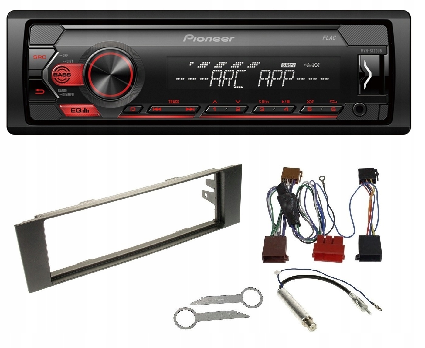 Automobilové rádio Pioneer MVH-S120UB MP3 Usb rámček Audi Audi A3 8P