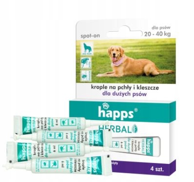 

Happs Herbal krople na pchły kleszcze Pies 20-40kg
