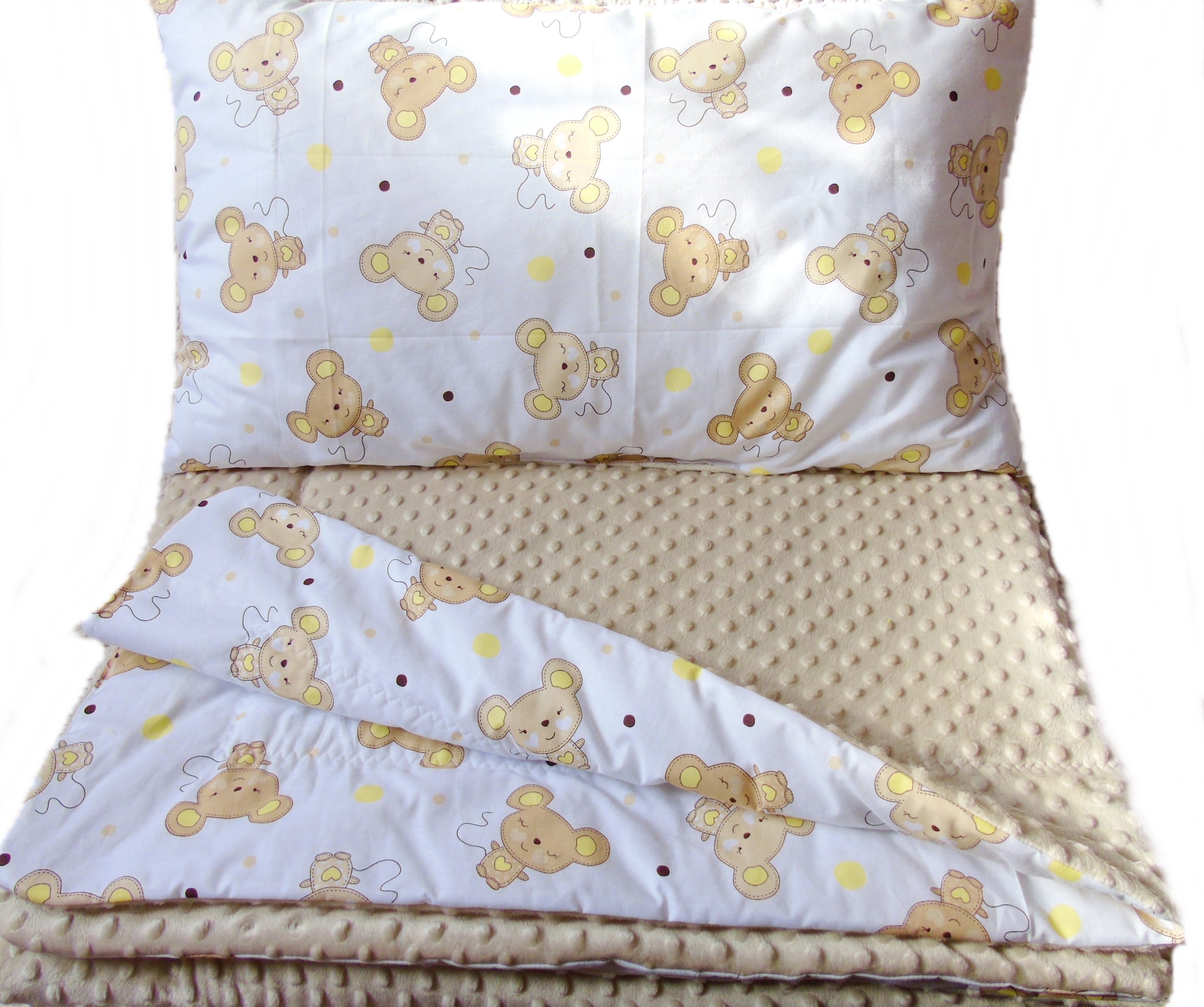 pościel Z wypełnieniem CIEPŁA kołdra 140x200 +poduszka minky Długość kołdry 200 cm