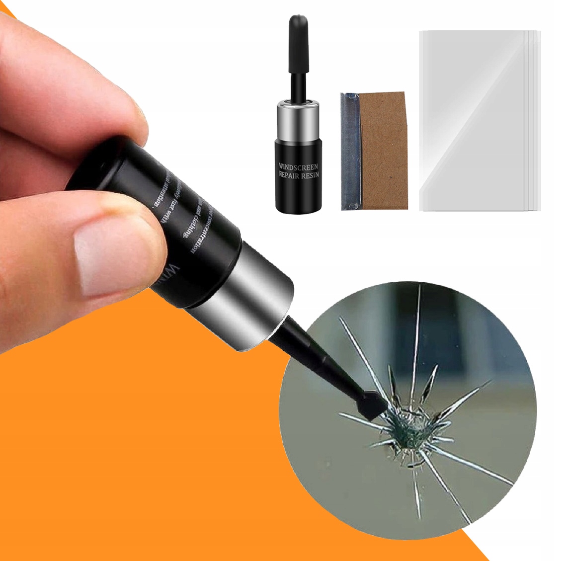 ZESTAW NAPRAWCZY SZYBY SAMOCHODOWEJ odpryski klej Marka Import