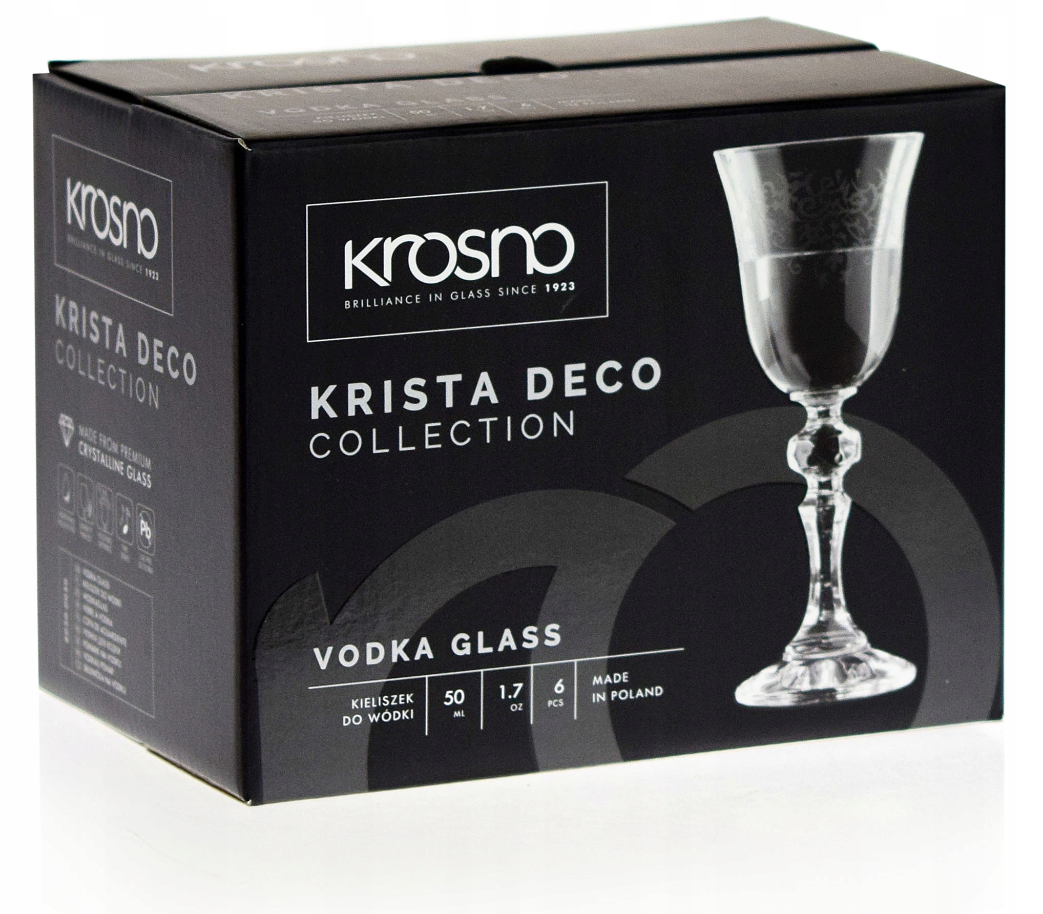 

Kieliszki do wódki likieru Krosno Krista Deco 50ml