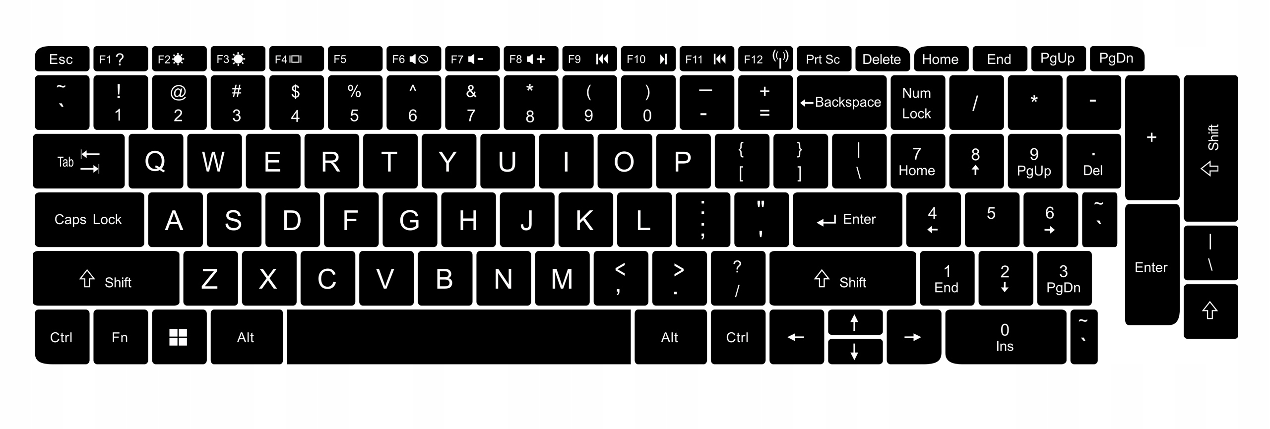 Naklejki na klawiaturę do laptopa Hp 14x14 mm