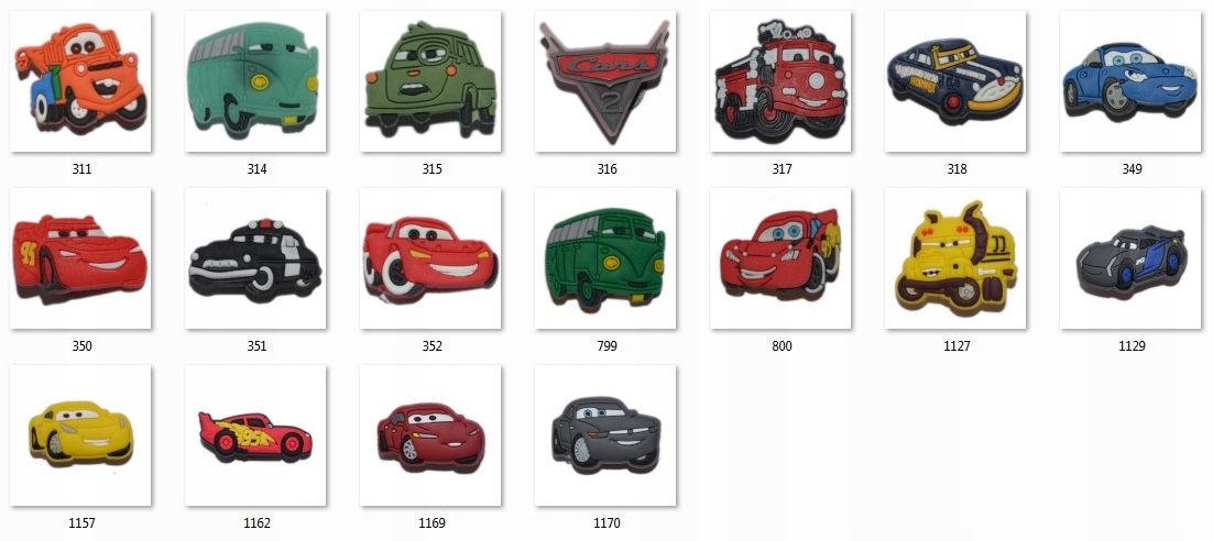 Pojazdy, bajki - Przypinka do Crocs - 352 Marka inna