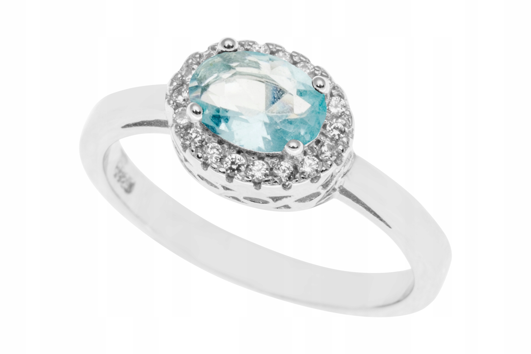 Srebrny Pierścionek Rodowany ROZM.24 Markiza