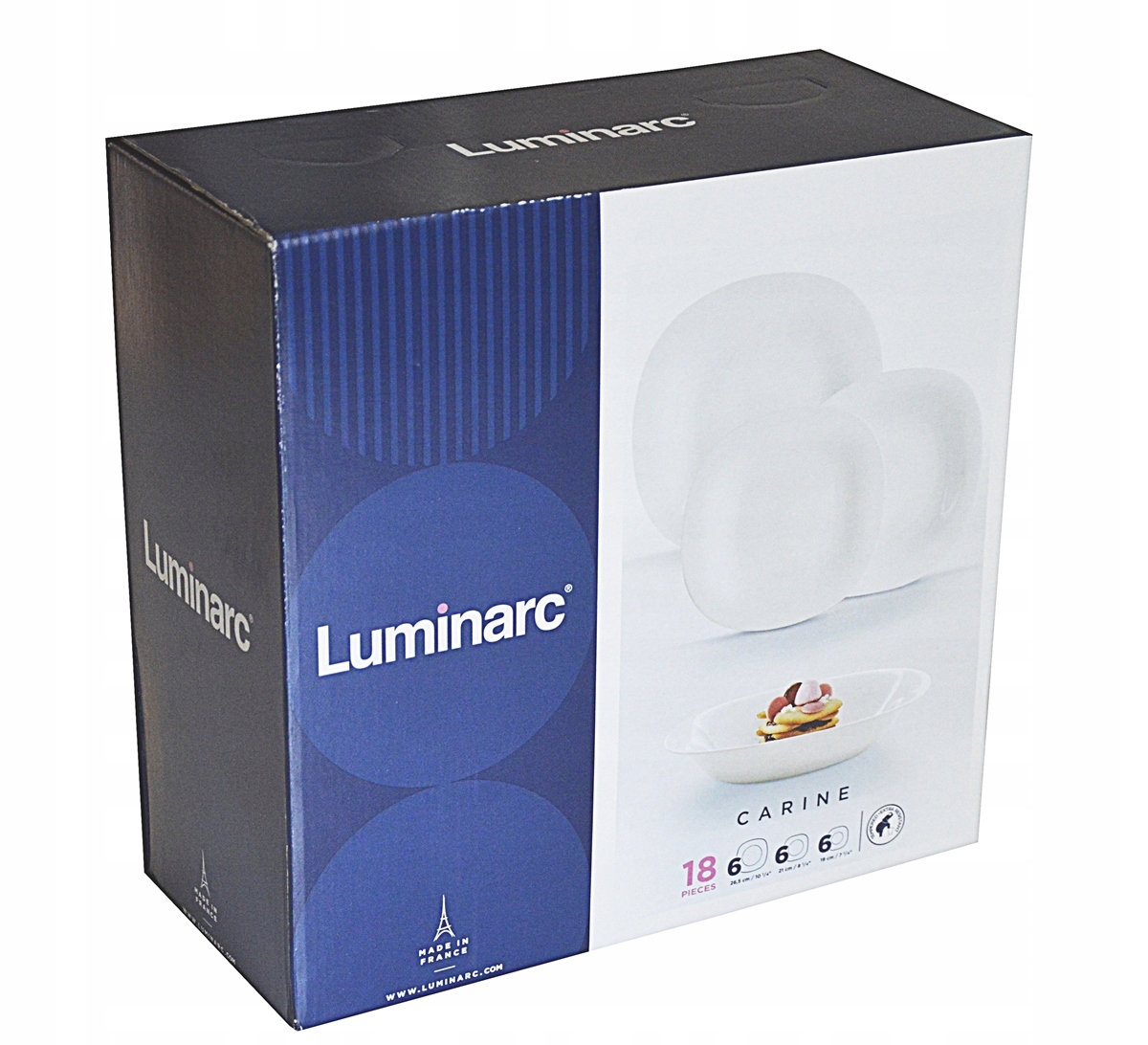 

Luminarc serwis obiadowy Carine 18 el. biały W-wa