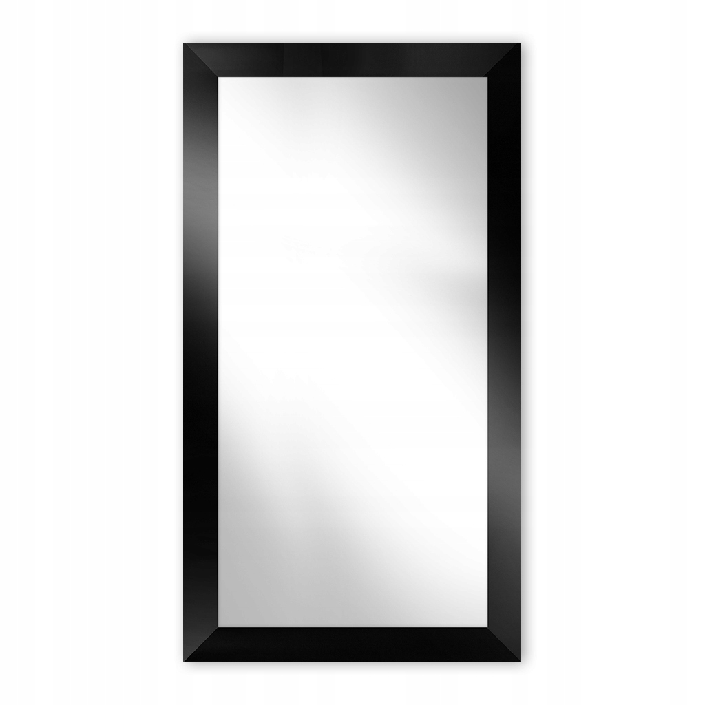 

Lustro podłużne 60/120 szeroka rama czarny połysk