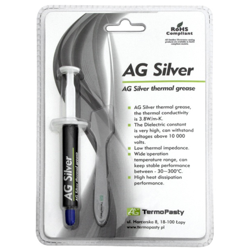 

Pasta termoprzewodząca Ag Silver 3g wydajna