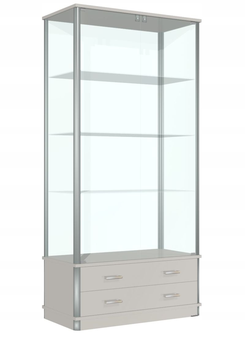 WITRYNA GABLOTA SZKLANA 80 +oś LED SZUFLADY +ZAMEK Marka Selprim