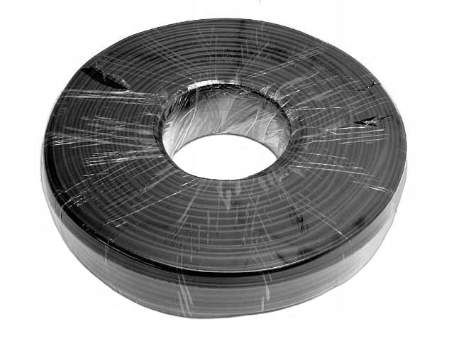 Przewód kabel telefoniczny płaski Cu 4Ż czarny rolka 100m