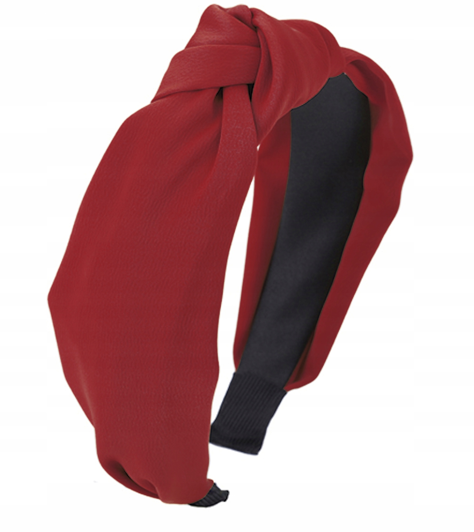 

Opaska do włosów czerwona bordowa węzeł supeł