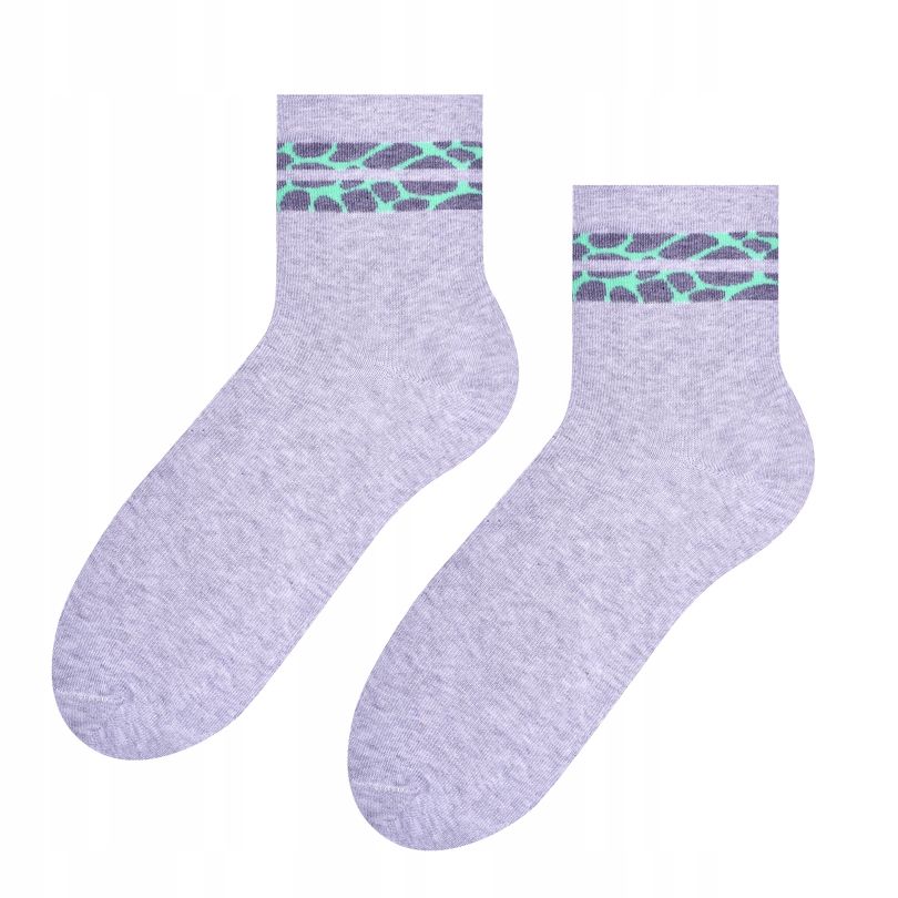 

Skarpety damskie Steven 35-37 szare z zielonym