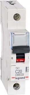 

Legrand TX3 Wyłącznik Nadprądowy 1P C20A S301
