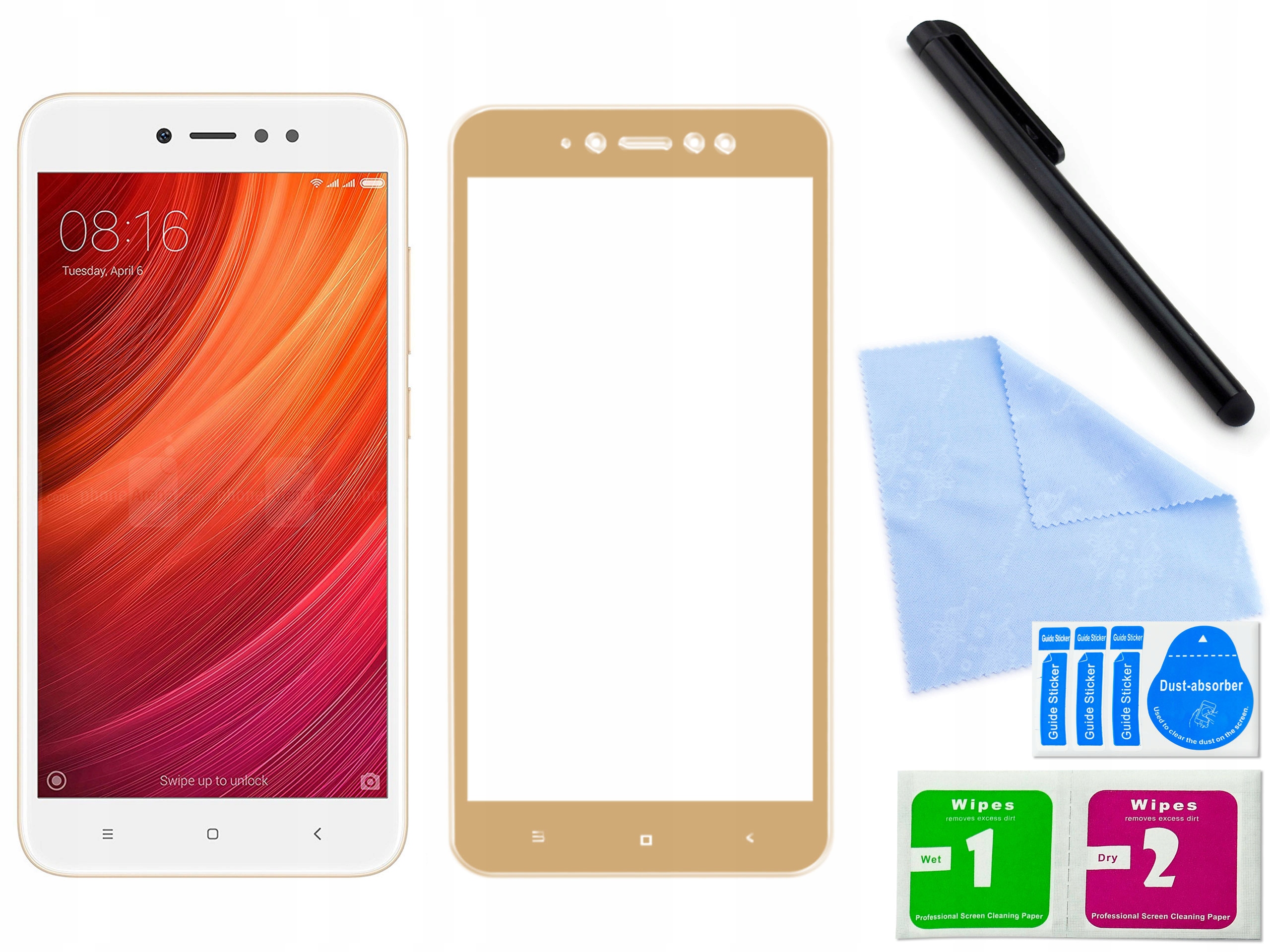 

Szkło ochronne 3D do Xiaomi Redmi Y1 Złote