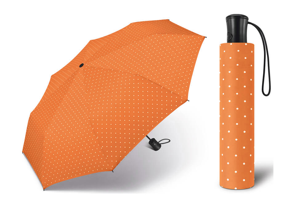 

Automatyczna parasolka Happy Rain pomarańcz Grochy