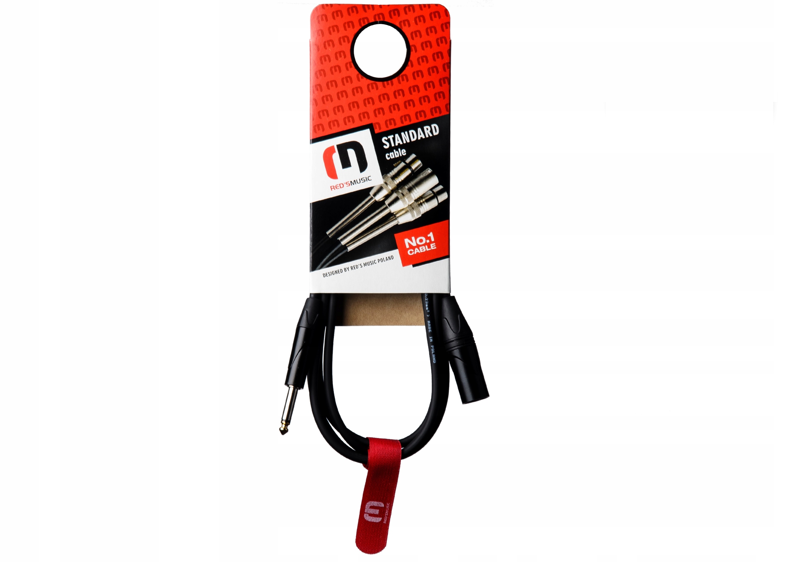 Kabel XLR - jack 6,3 mm Red's music Standard 1 m