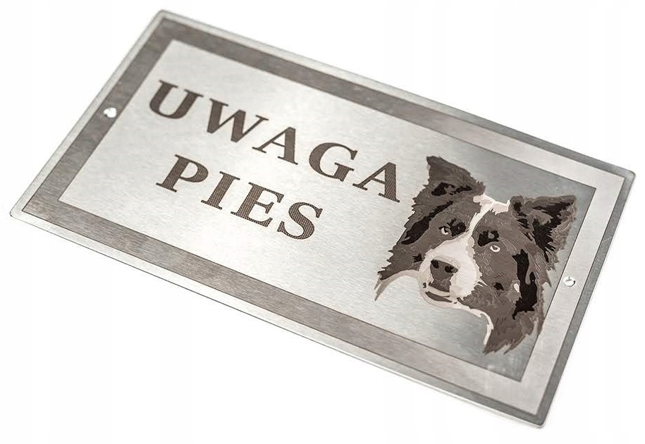 

Tabliczka ostrzegawcza Uwaga Pies Border Collie