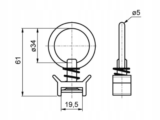 UCHWYT UCHO ŁADUNKU AIRLINE MOCOWANIE SKRZYNIA x10 Marka Rebzok