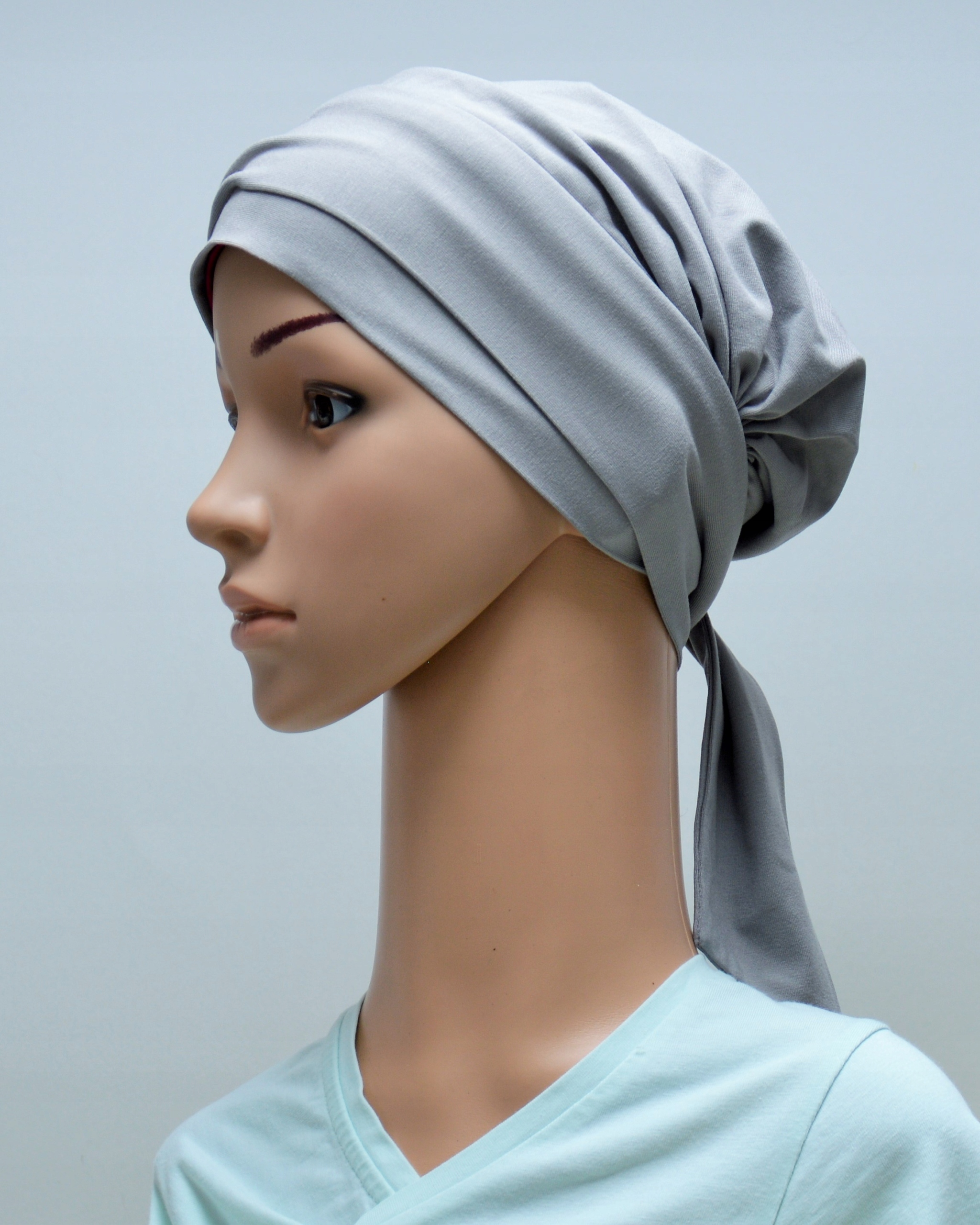 

Turban Lara we-230 stalowy modne chusty Eva Design