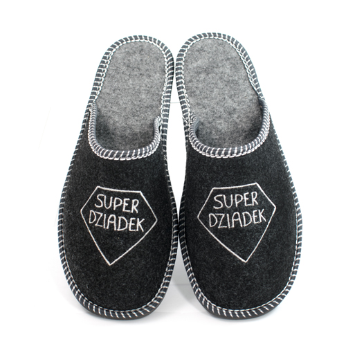 KAPCIE SUPER DZIADEK FILCOWE CIEPŁE DZIEŃ DZIADKA