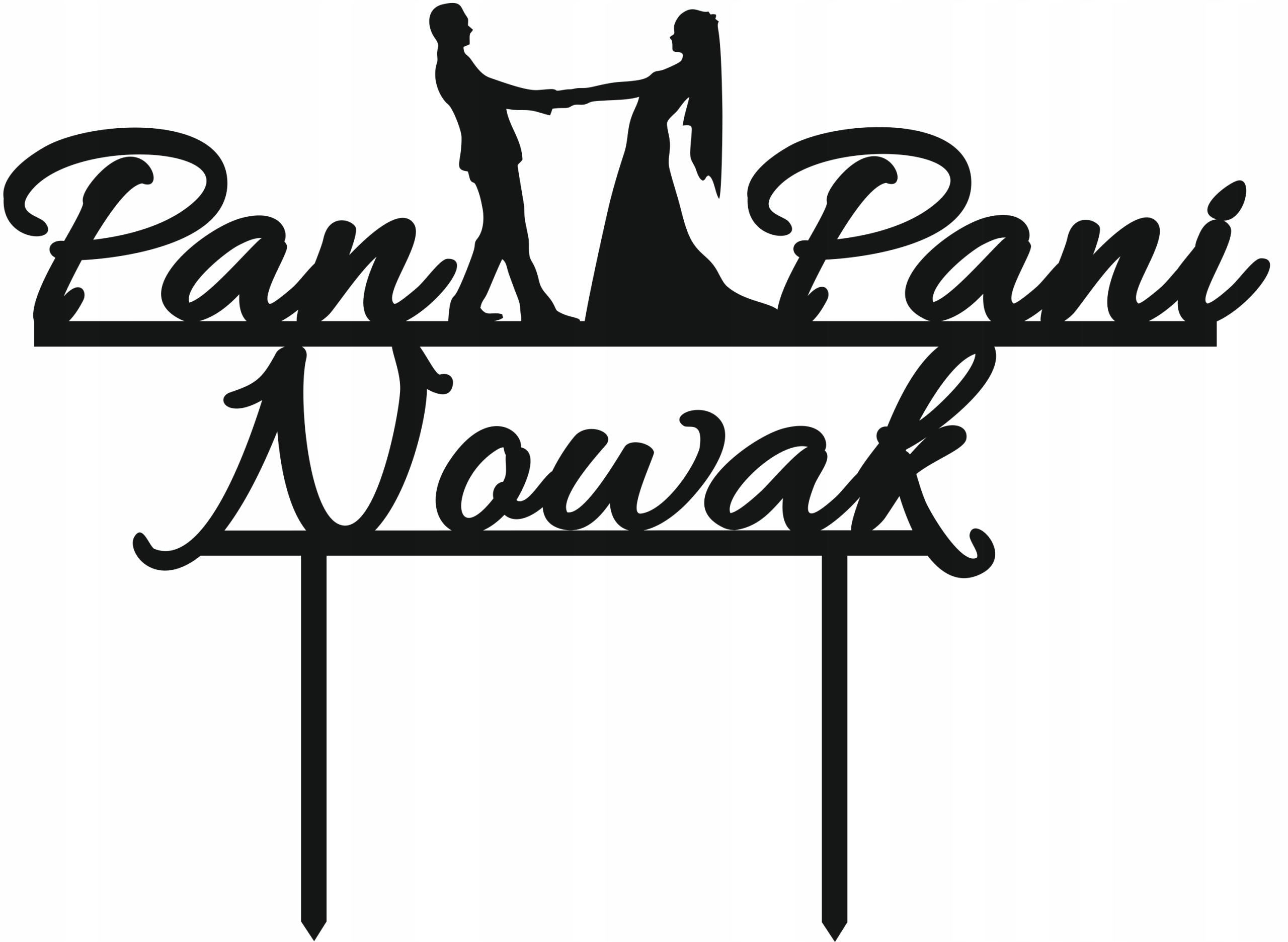 

Topper Pleksa Ślubny Na Tort Ślub Państwo Młodzi 3