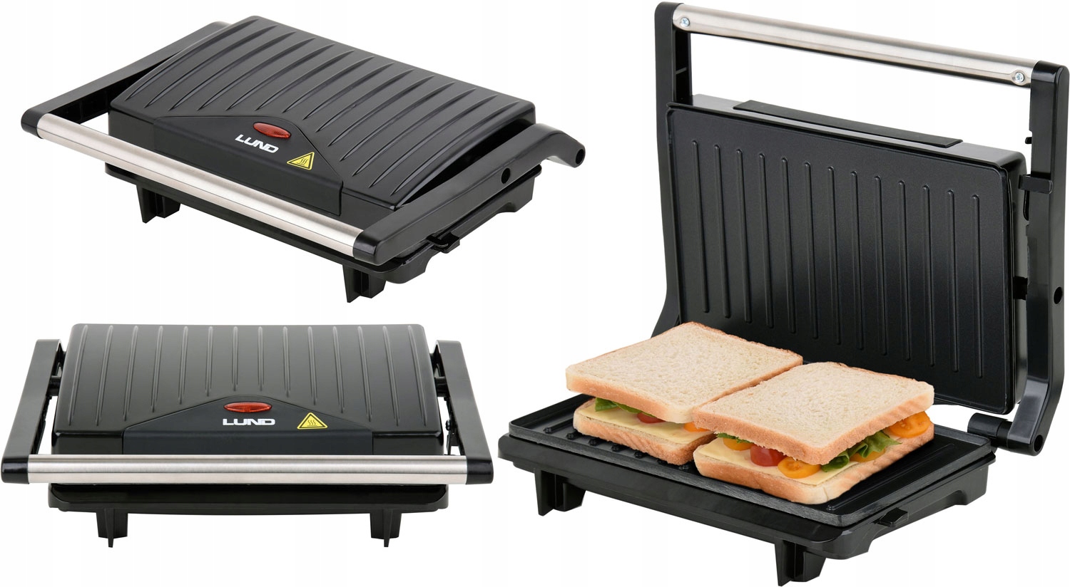

Elektryczny Grill Opiekacz 750W Powłoka Non-stick