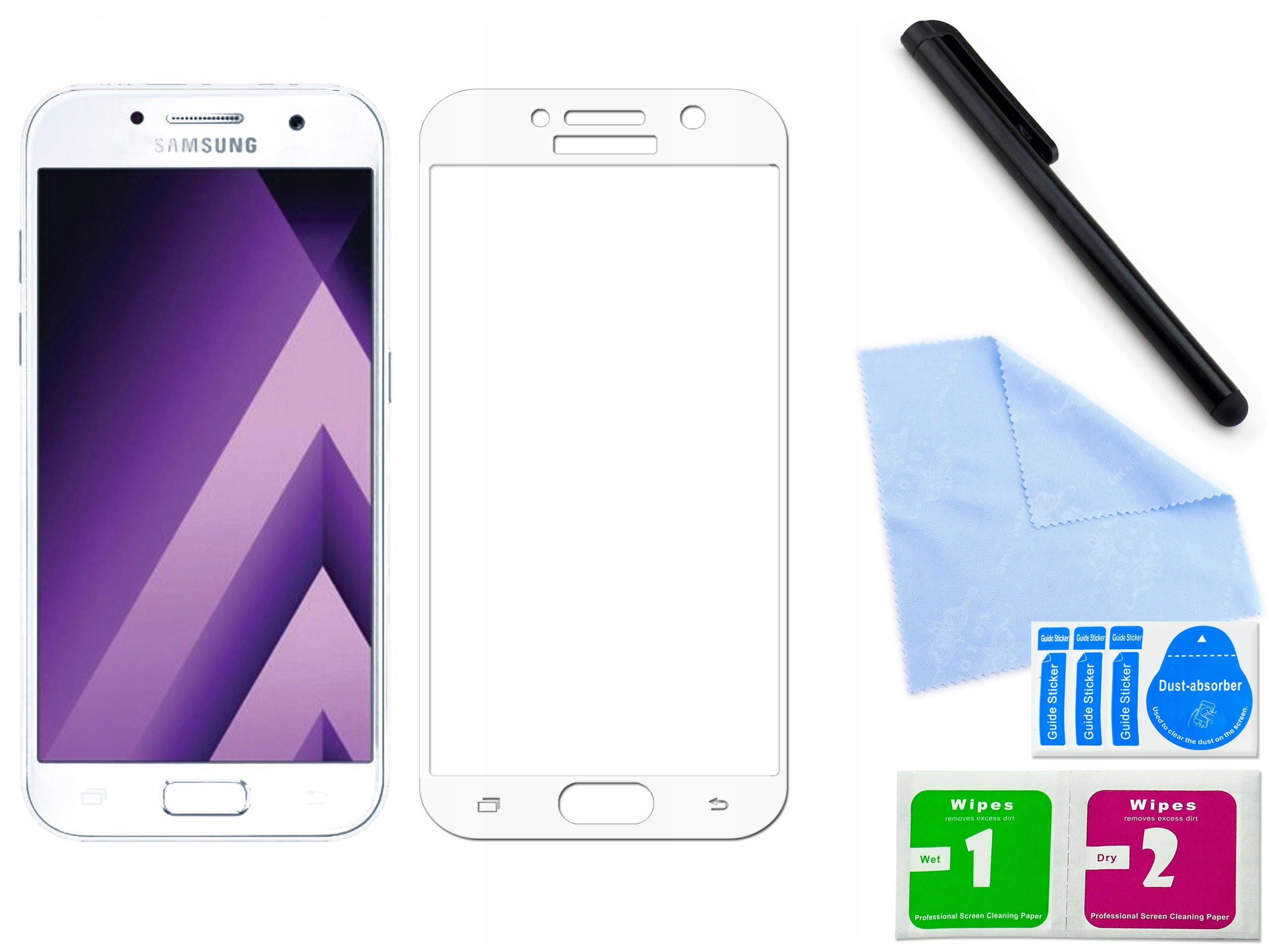 

Szkło hartowane 3D do Samsung Galaxy A3 2017 Biały