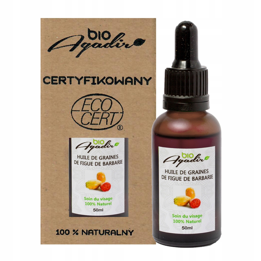 Czysty olejek z pestek opuncji figowej 50 ml EcoCert Bio Agadir z Maroko