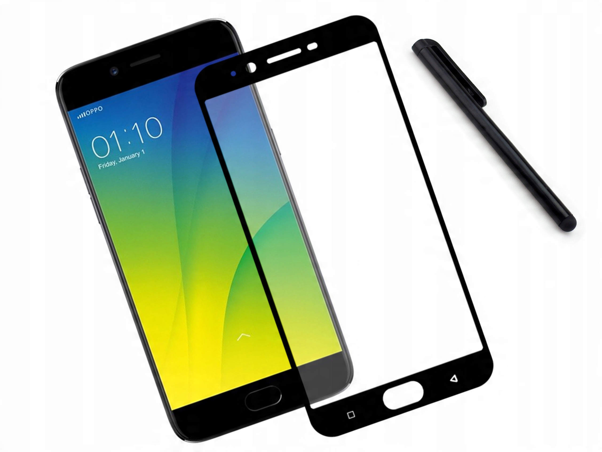 

Zaokrąglone szkło hartowane 3D 9H Oppo R9s Czarne