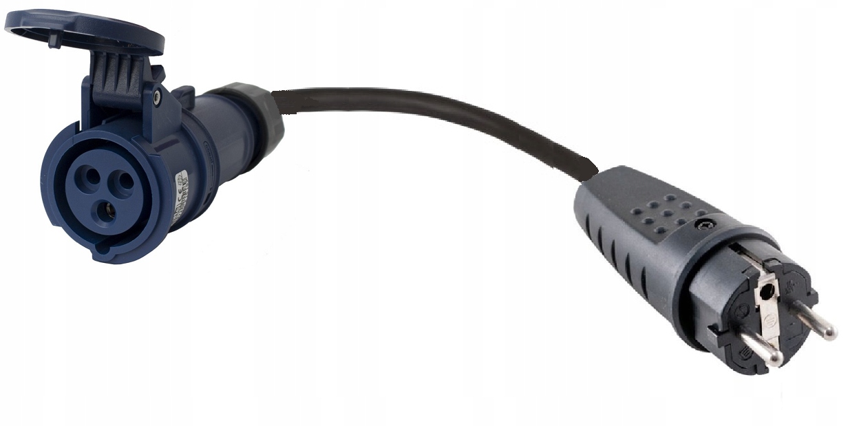 PRZEJŚCIÓWKA CAMPING wtyczka guma na gniazdo 16/3