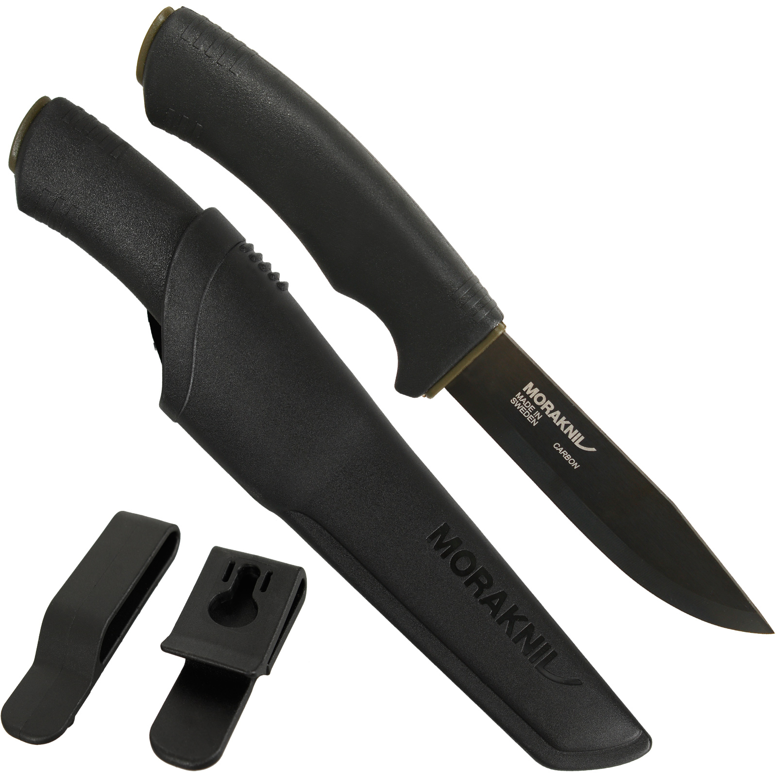 Nůž Morakniv Bushcraft černý bez zoubků ocel