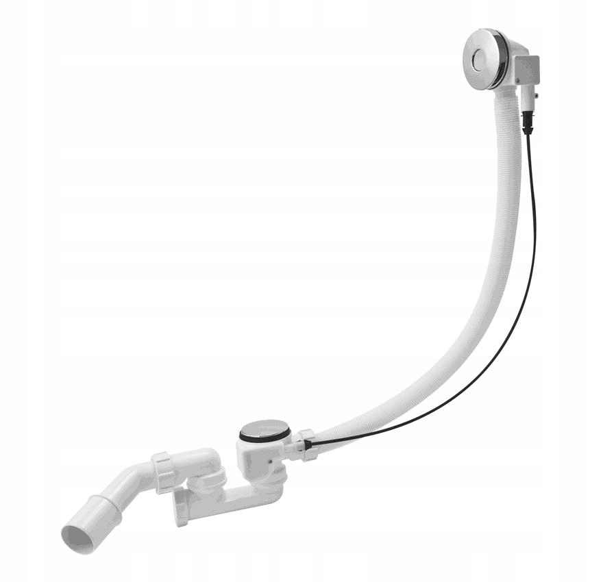 Przelew wannowy "PUSH BUTTON" CHROM z odejściem 40/50mm MCALPINE