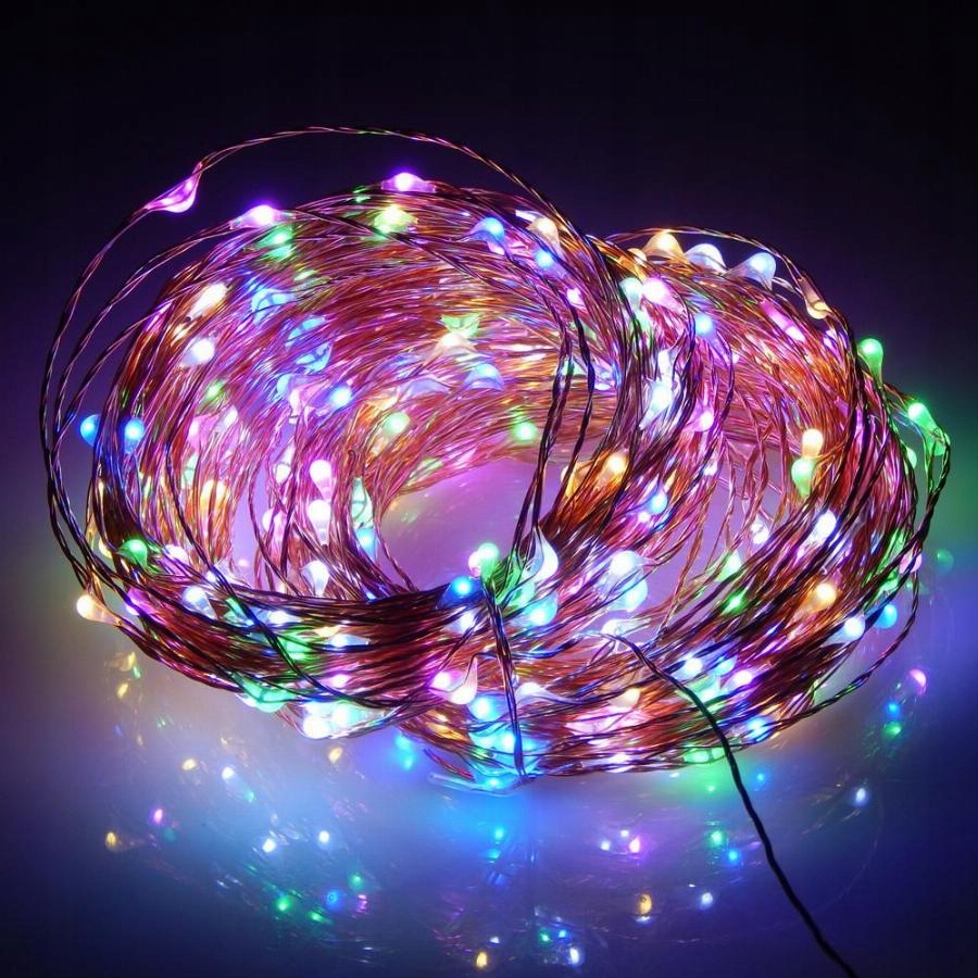 LAMPKI DRUCIKI 100 MIKRO LED OZDOBNE BATERIE 10mMN Marka inna