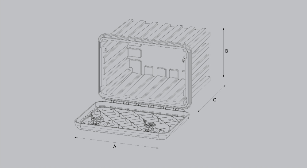 SKRZYNKA NARZEDZIOWA 500x300 LAWETA BUS Brand Bawer