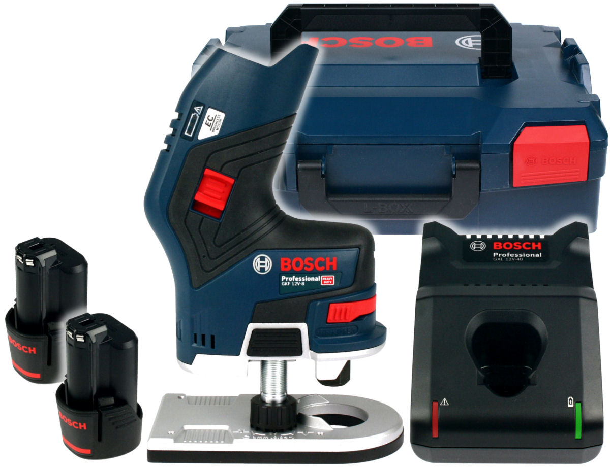 

Frezarka Krawędziowa GKF12V-8 Bosch 2x3,0Ah L-boxx