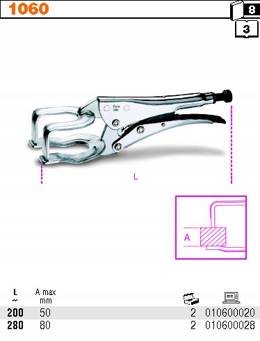 САМОБЛОКИРУЮЩИЕСЯ ПЛОСКОГУБЦЫ NAST 280MM BETA 1060/280