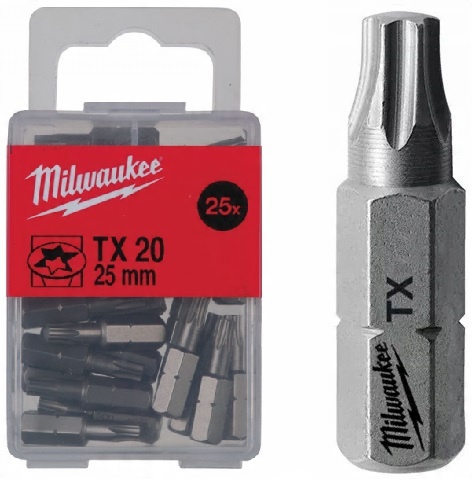 

Milwaukee Bit Końcówka Długa Żywotność TX20 25mm