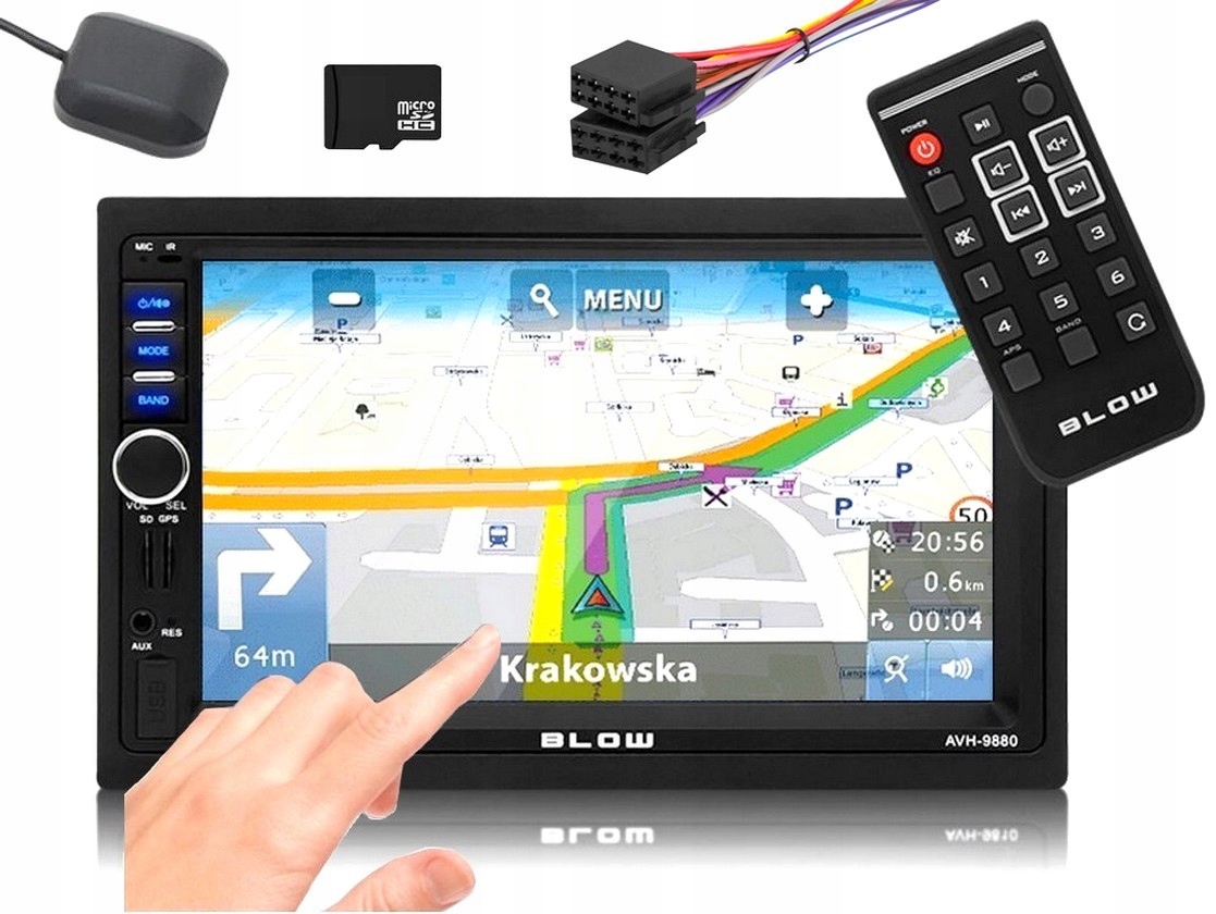 Autorádio Blow 2DIN Mapy Evropy Gps Usb